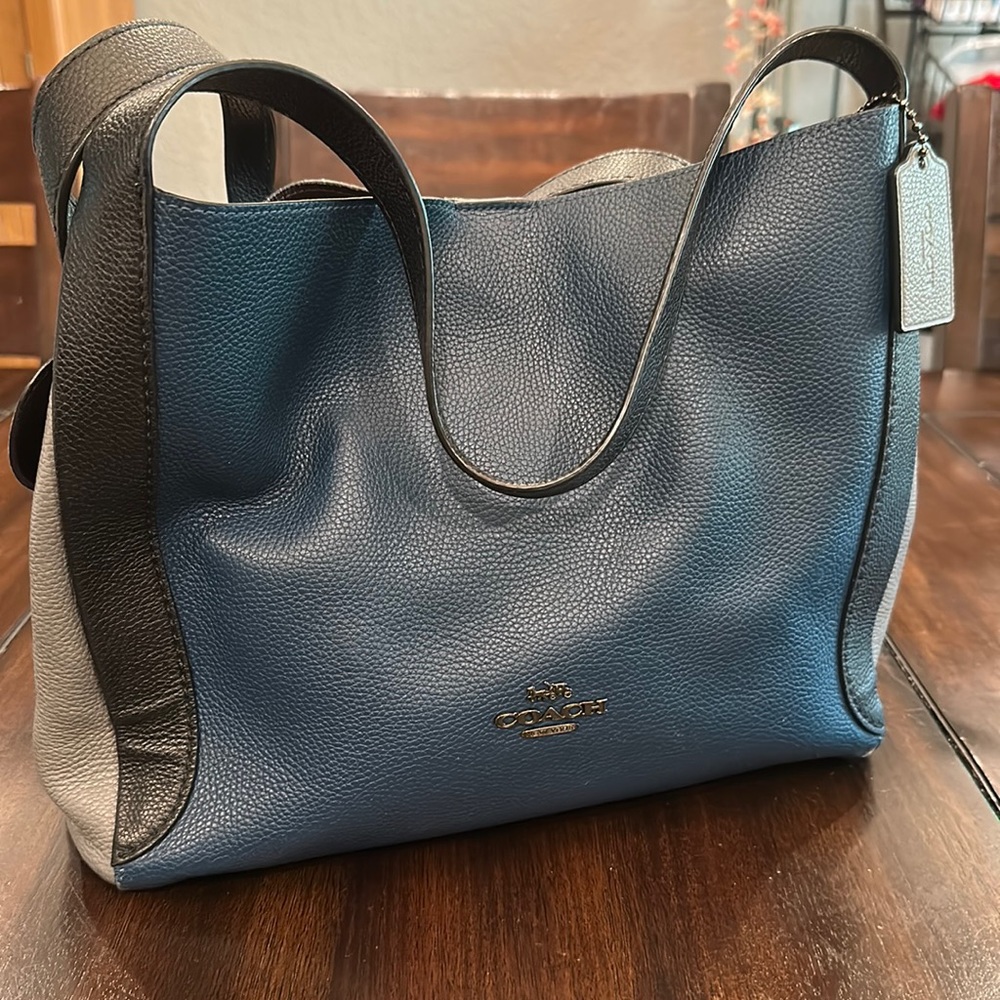 Coach Hadley Hobo blue grey black